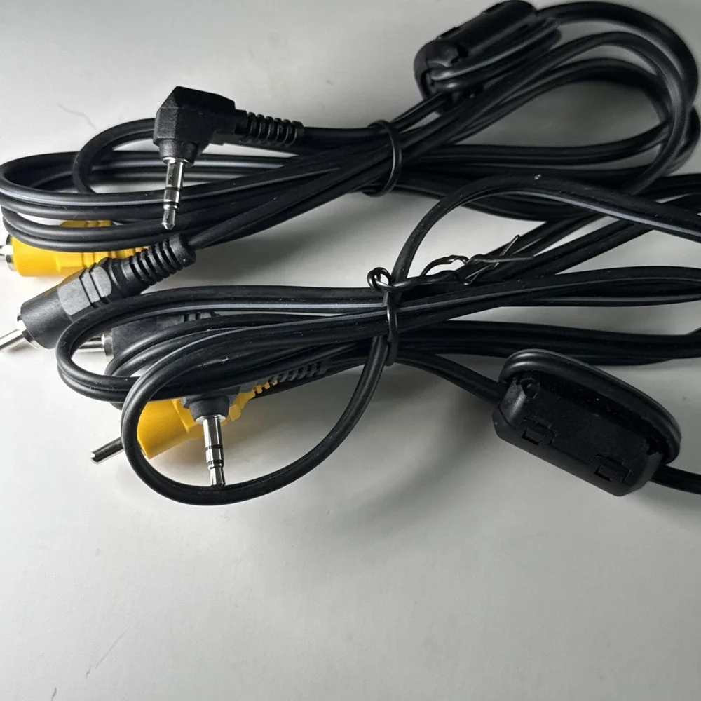 2 Genuine NIKON Coolpix OEM USB RCA AV Audio Video Data Transfer Cable X2
